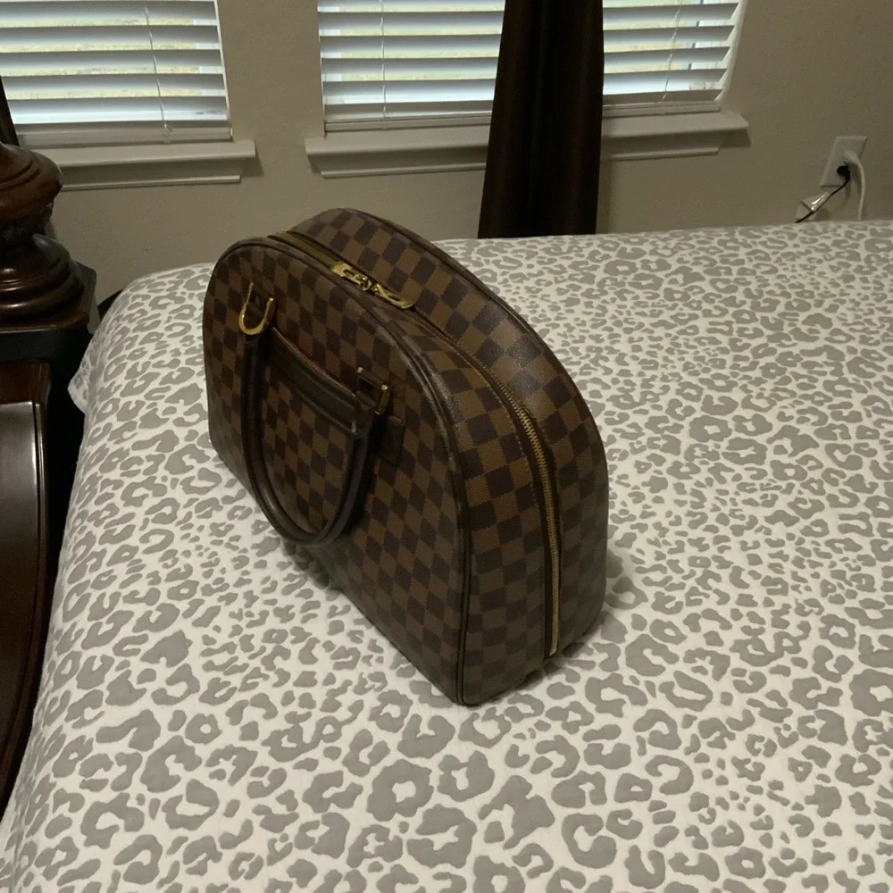 Luxury Brown Checkered Men's Bag